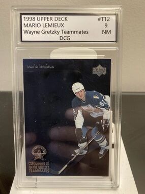 Upper Deck 1998 Mario Lemieux Wayne Gretzky Teammates Hockey Card - Blue